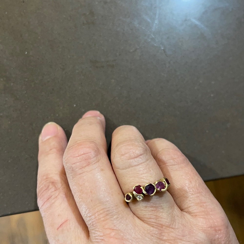 Ruby and diamond ring